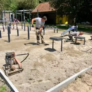 Grondwerken outdoor fitness Torhout