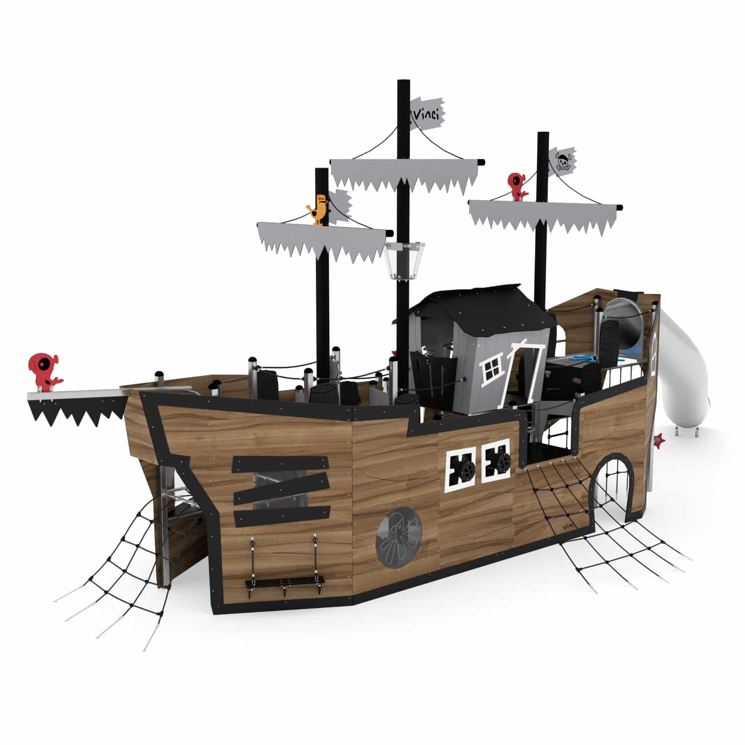 Crooc piratenschip met gesloten glijbaan