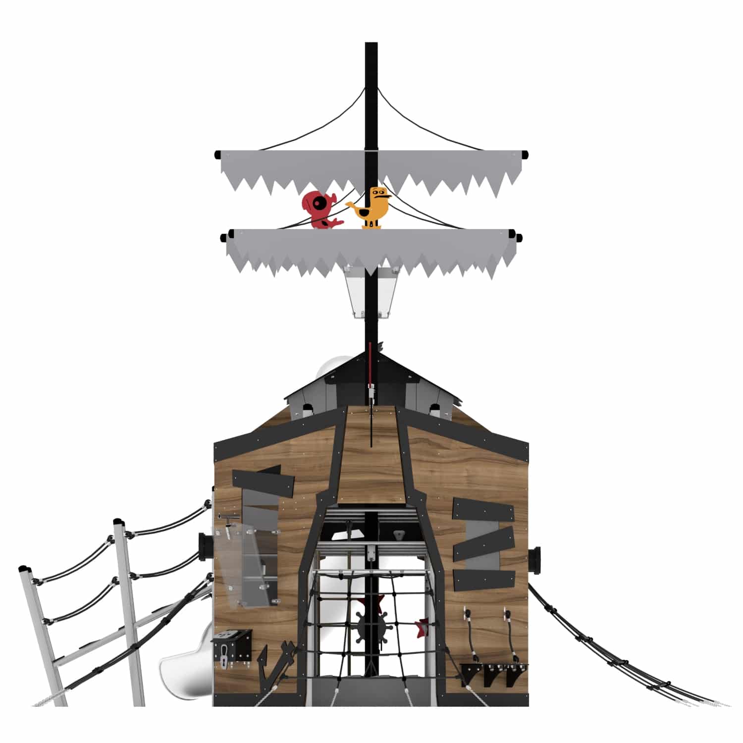 Crooc piratenschip met gesloten glijbaan
