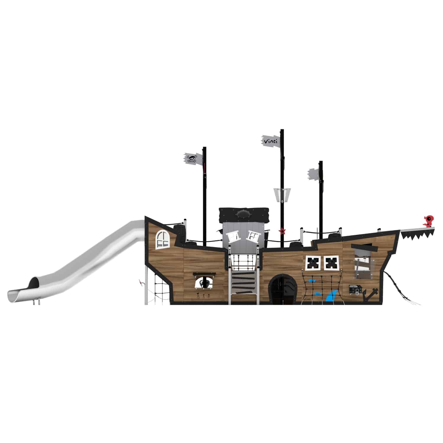 Crooc piratenschip met gesloten glijbaan