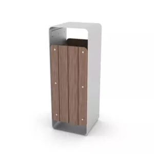 Vuilnisbak hout-kleur