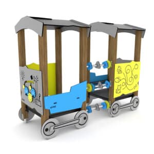 Treinlocomotief met glijbaan