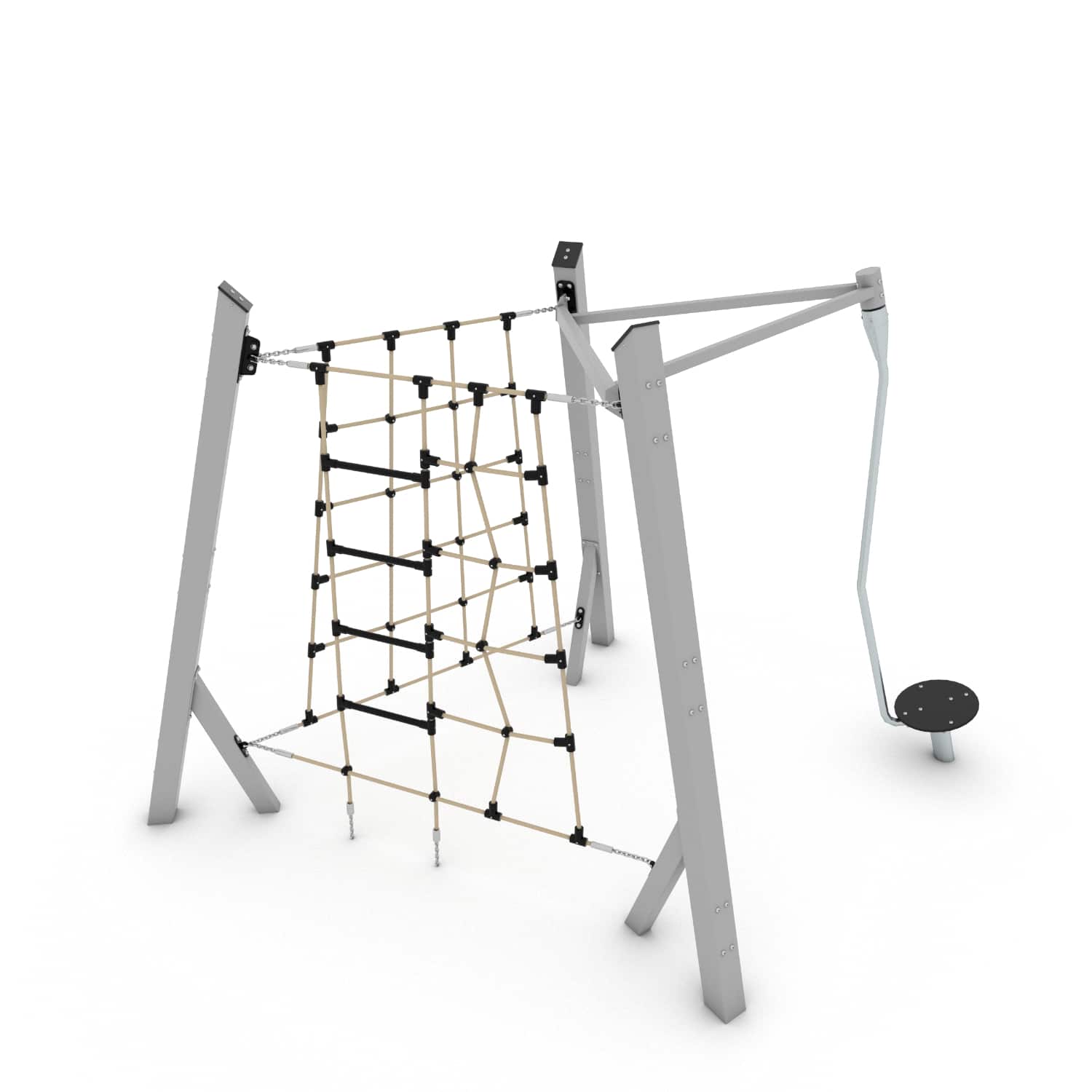 Nettix driehoek met spinschijf beige