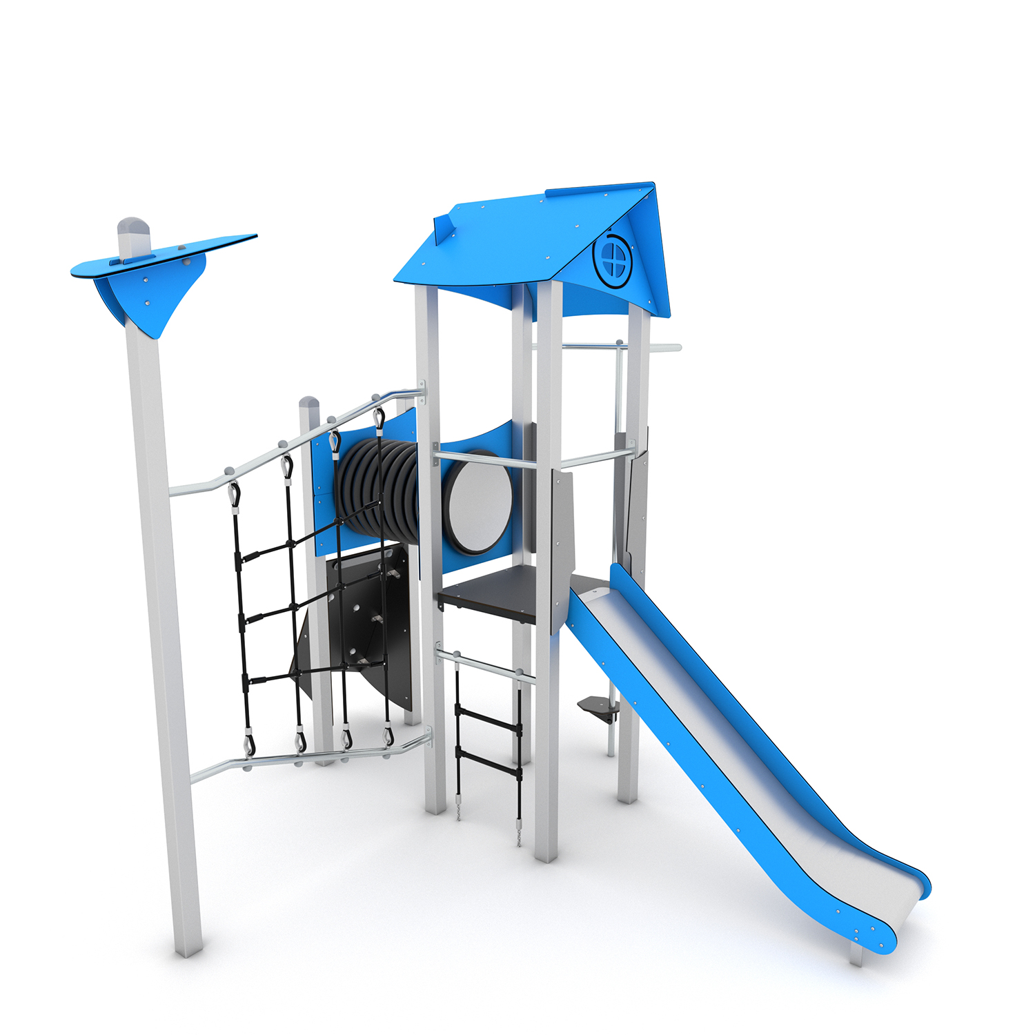 Speeltoren met tunnel en klimrek