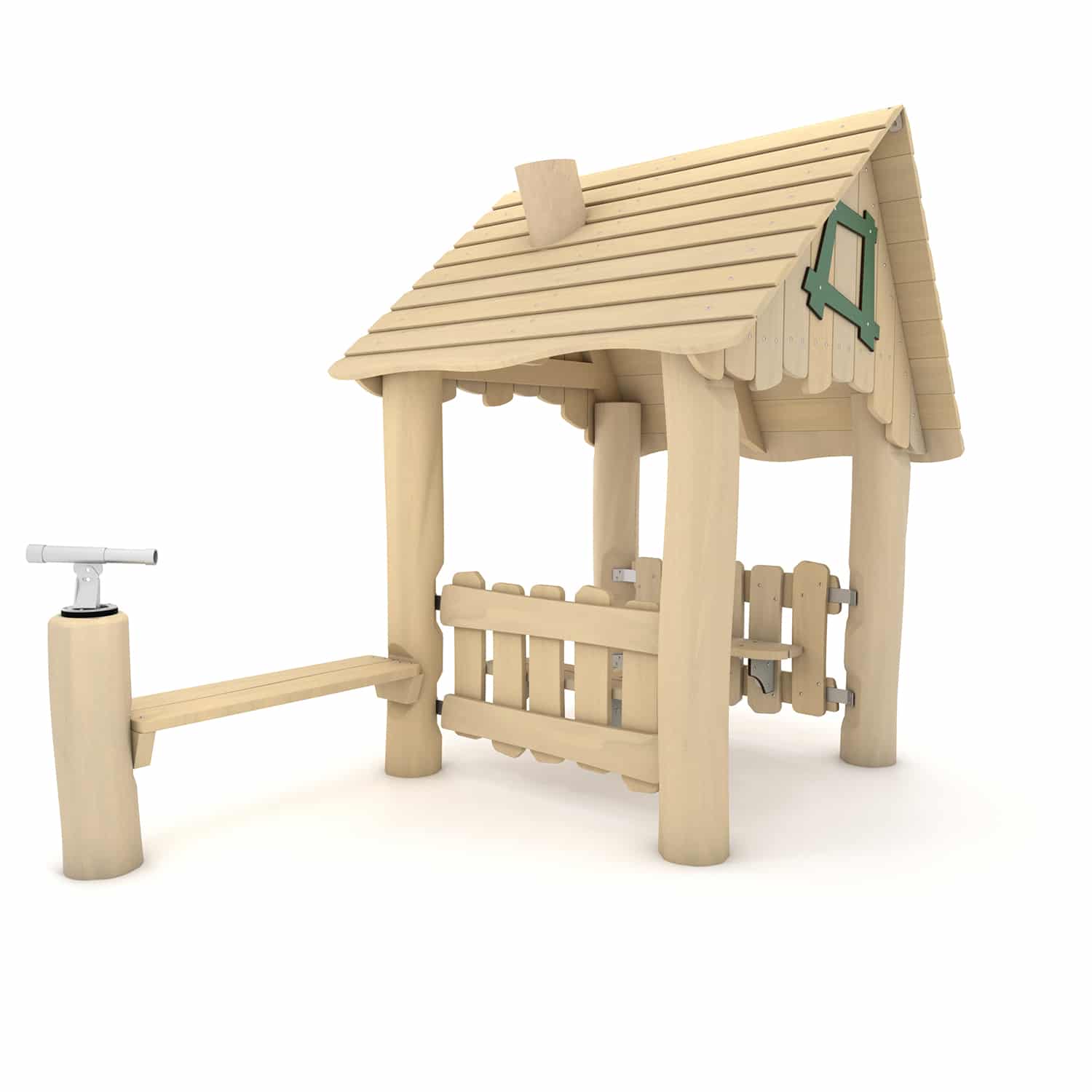 Robinia speelhuis met toonbank