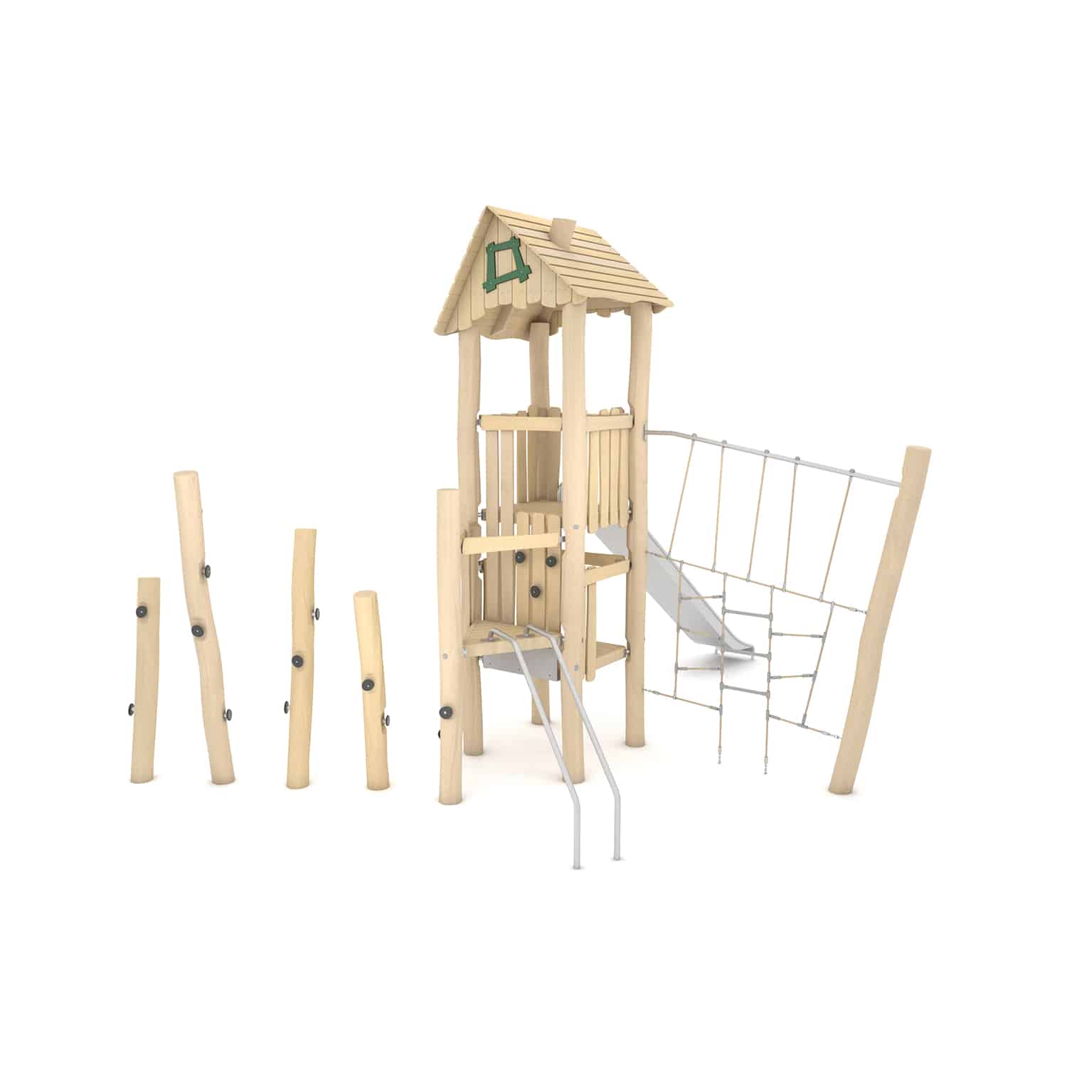 Robinia speeltoren met klimparcours