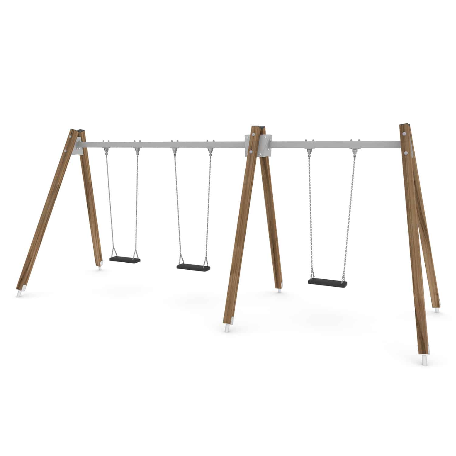 Schommel hout dubbel 3 zit