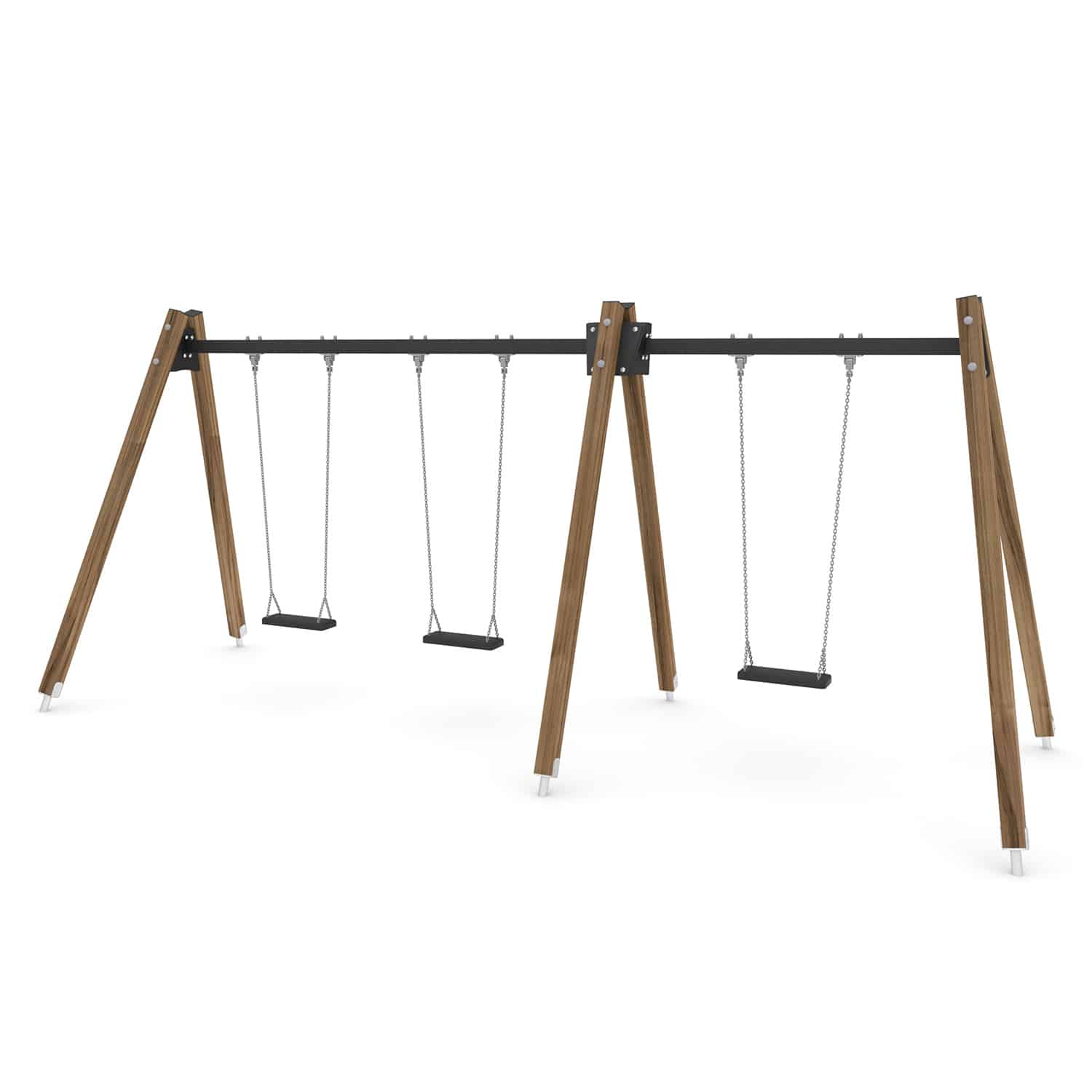 Schommel hout dubbel 3 zit