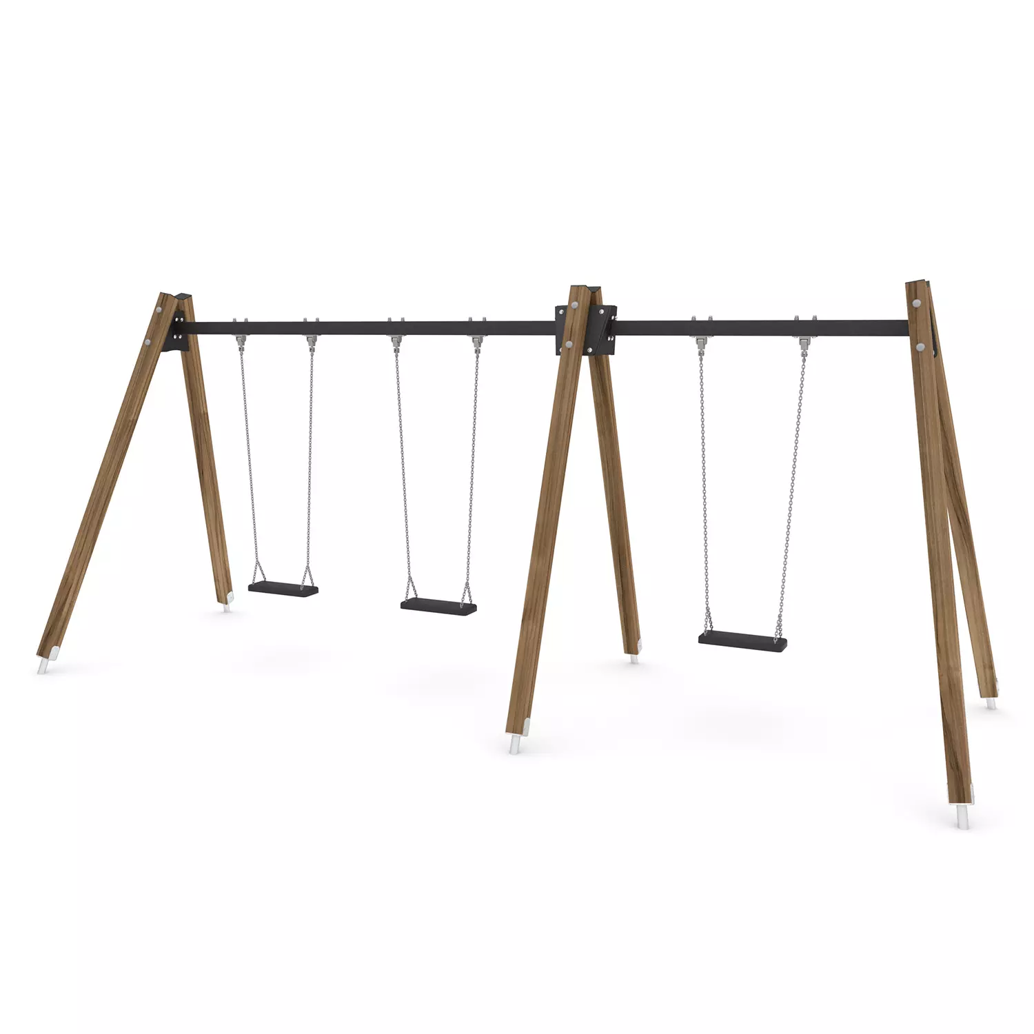 Schommel hout dubbel 3 zit
