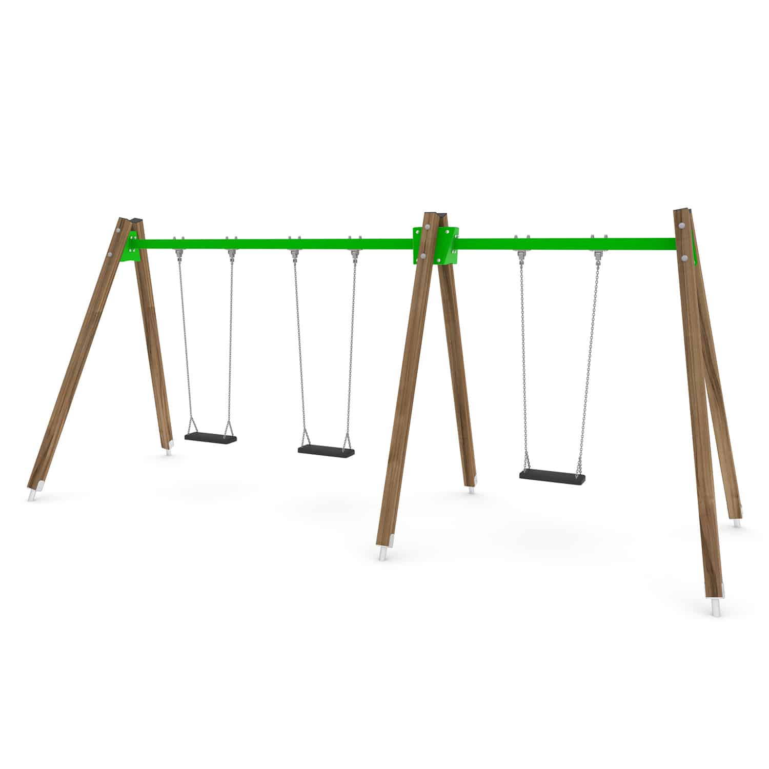 Schommel hout dubbel 3 zit