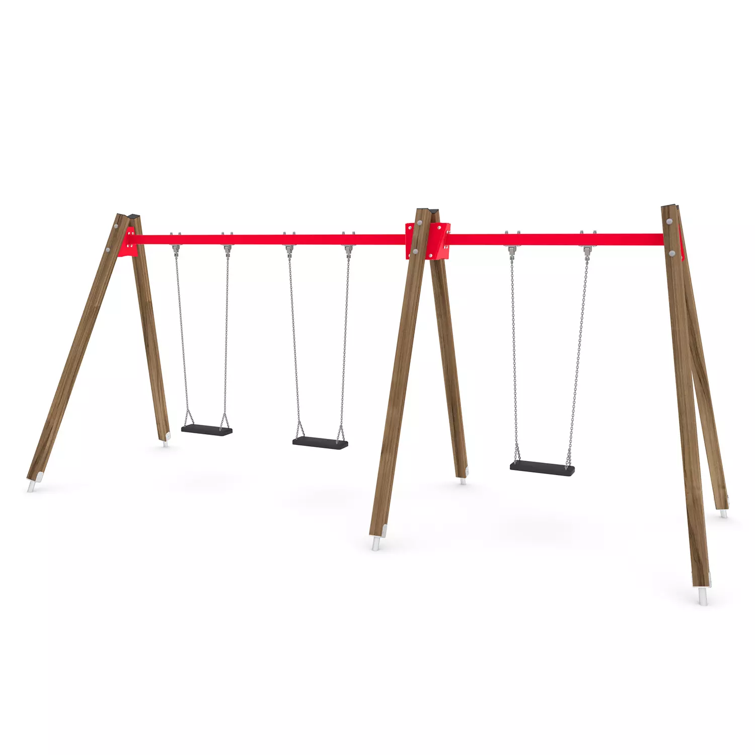 Schommel hout dubbel 3 zit