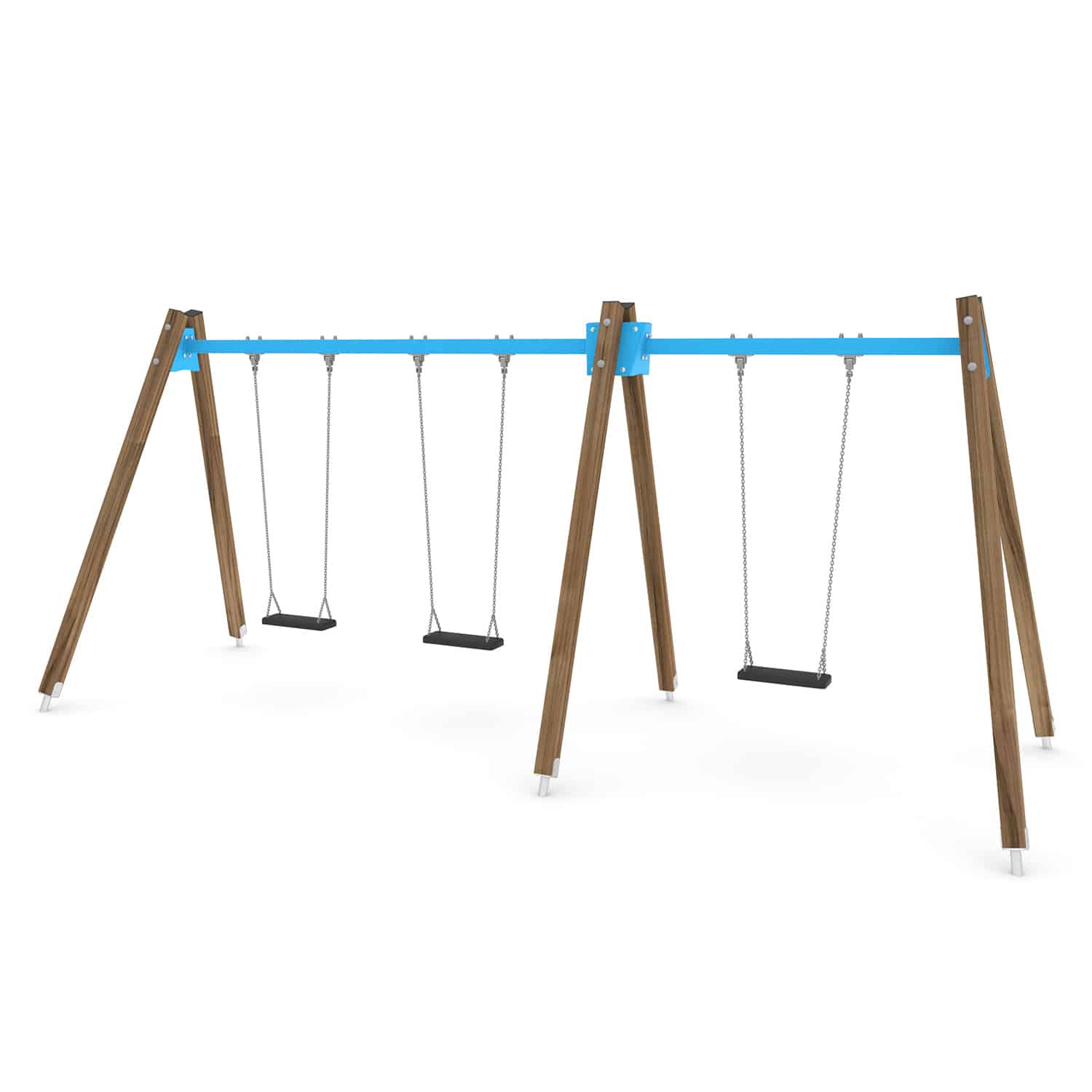 Schommel hout dubbel 3 zit