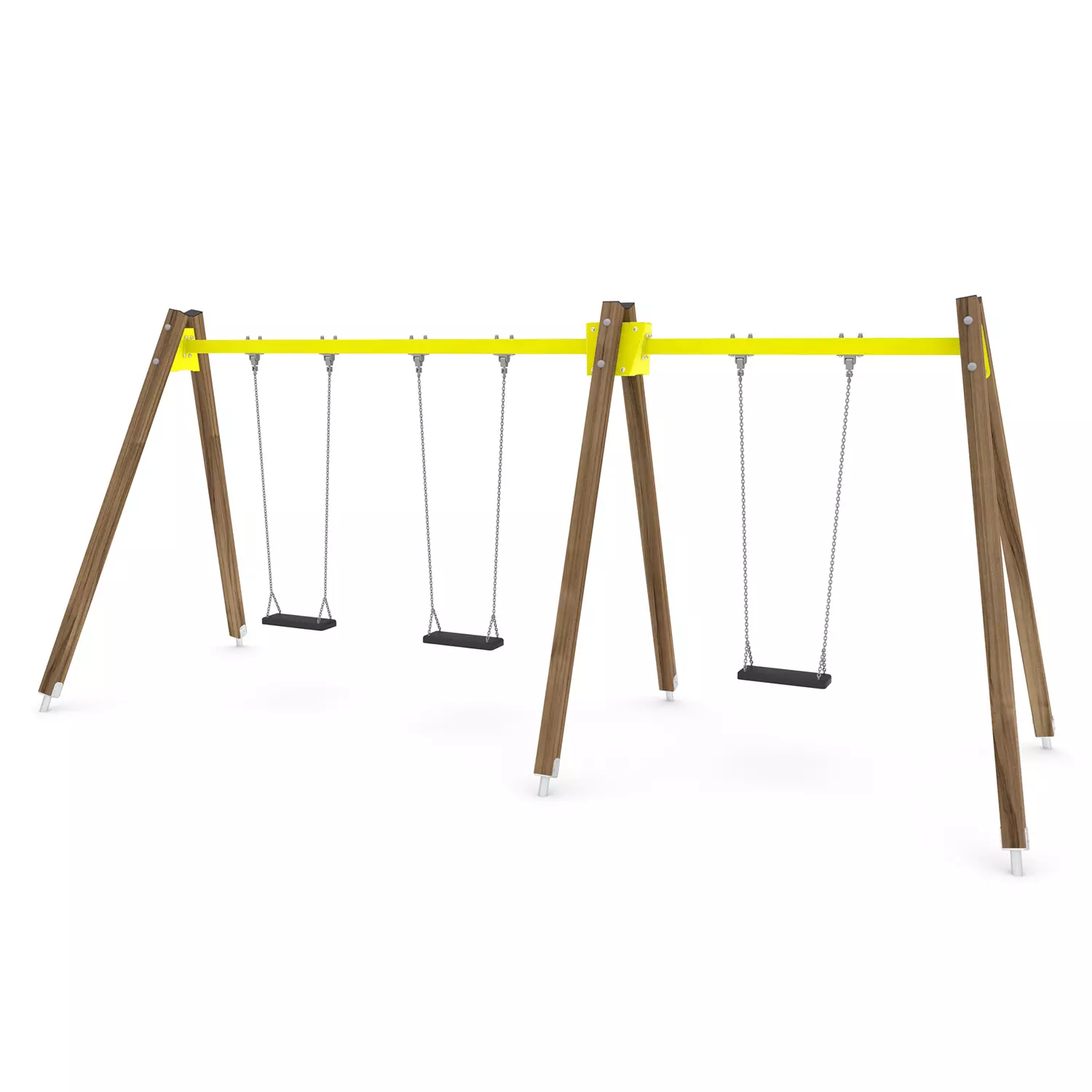 Schommel hout dubbel 3 zit