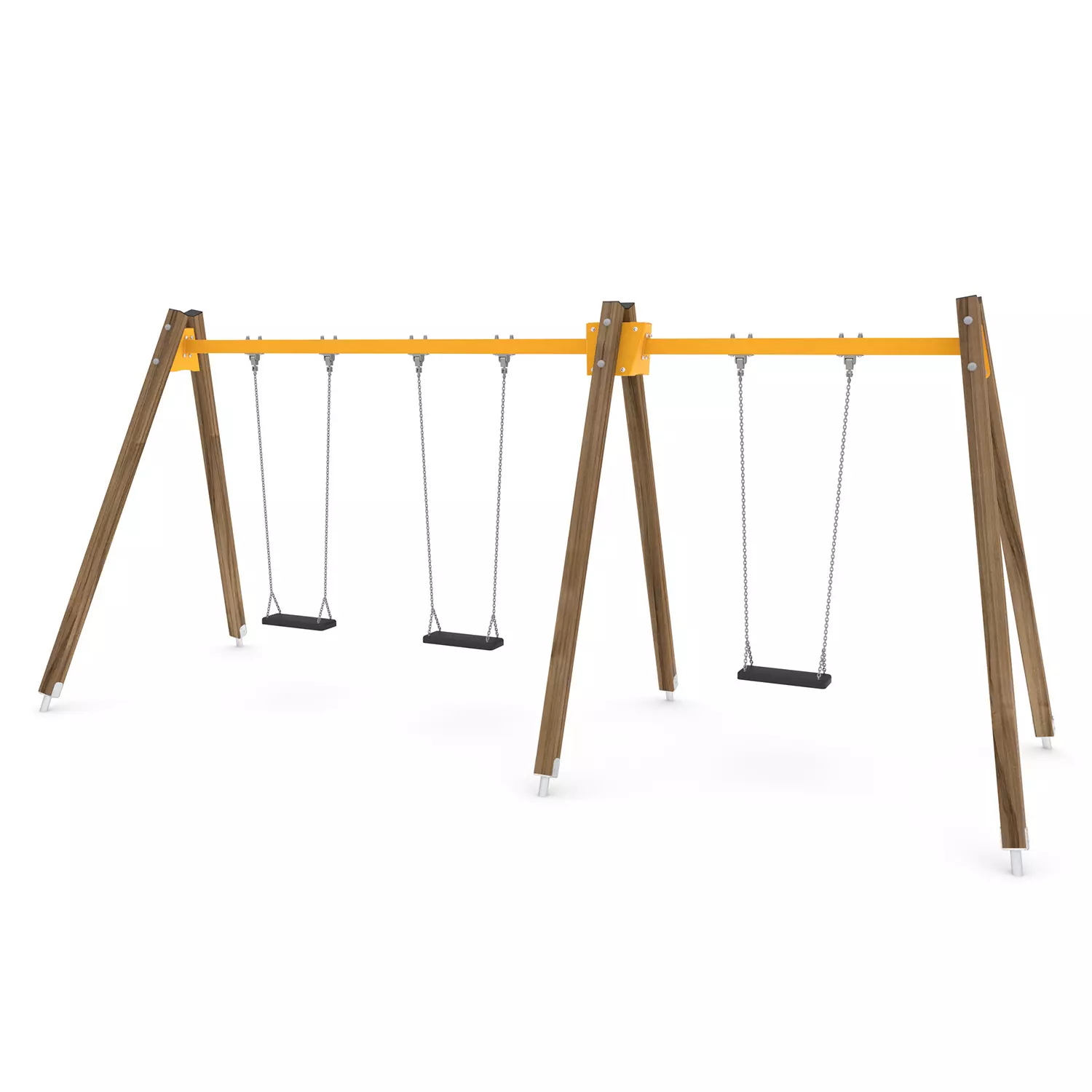 Schommel hout dubbel 3 zit