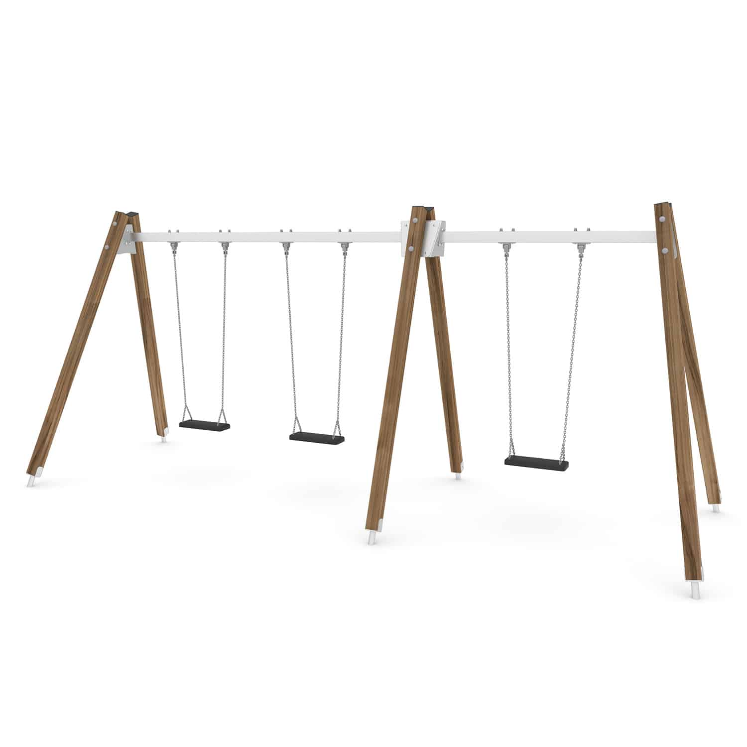 Schommel hout dubbel 3 zit