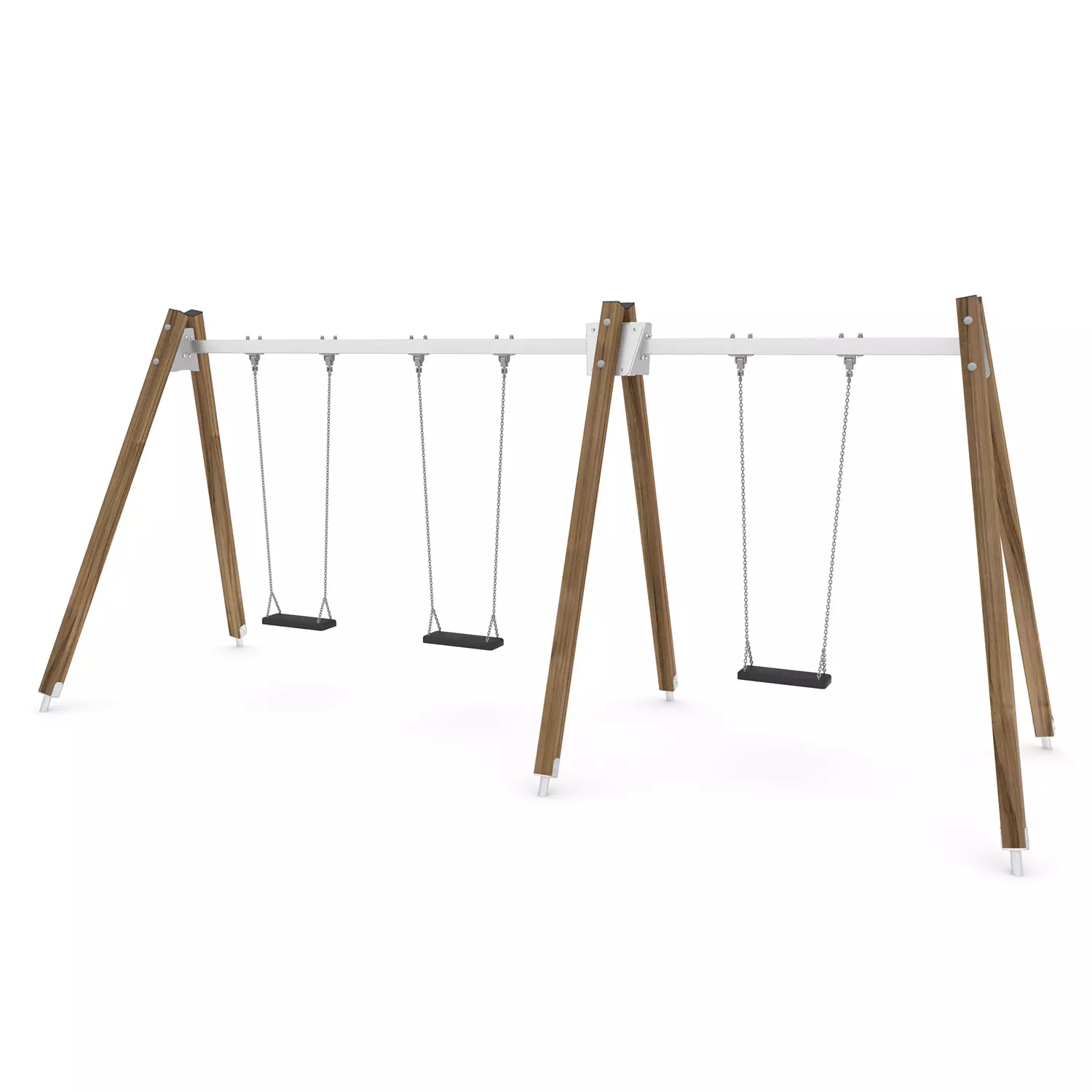 Schommel hout dubbel 3 zit