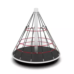 Filet spatial conique avec plateau