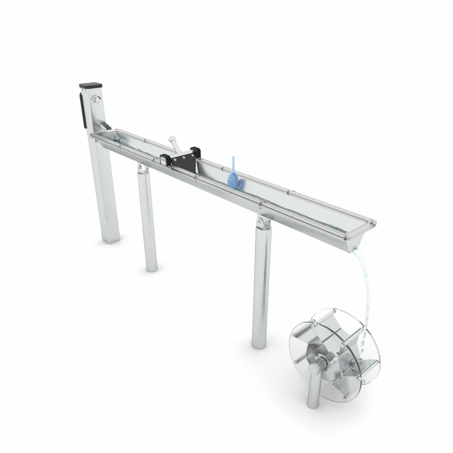 RVS watergoot met pomp en rad