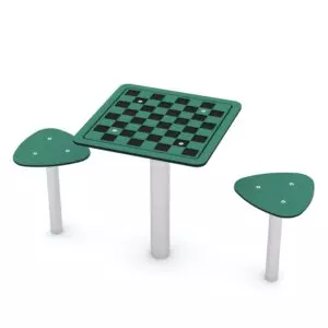 Tafel dambord 2 zitjes Recycled