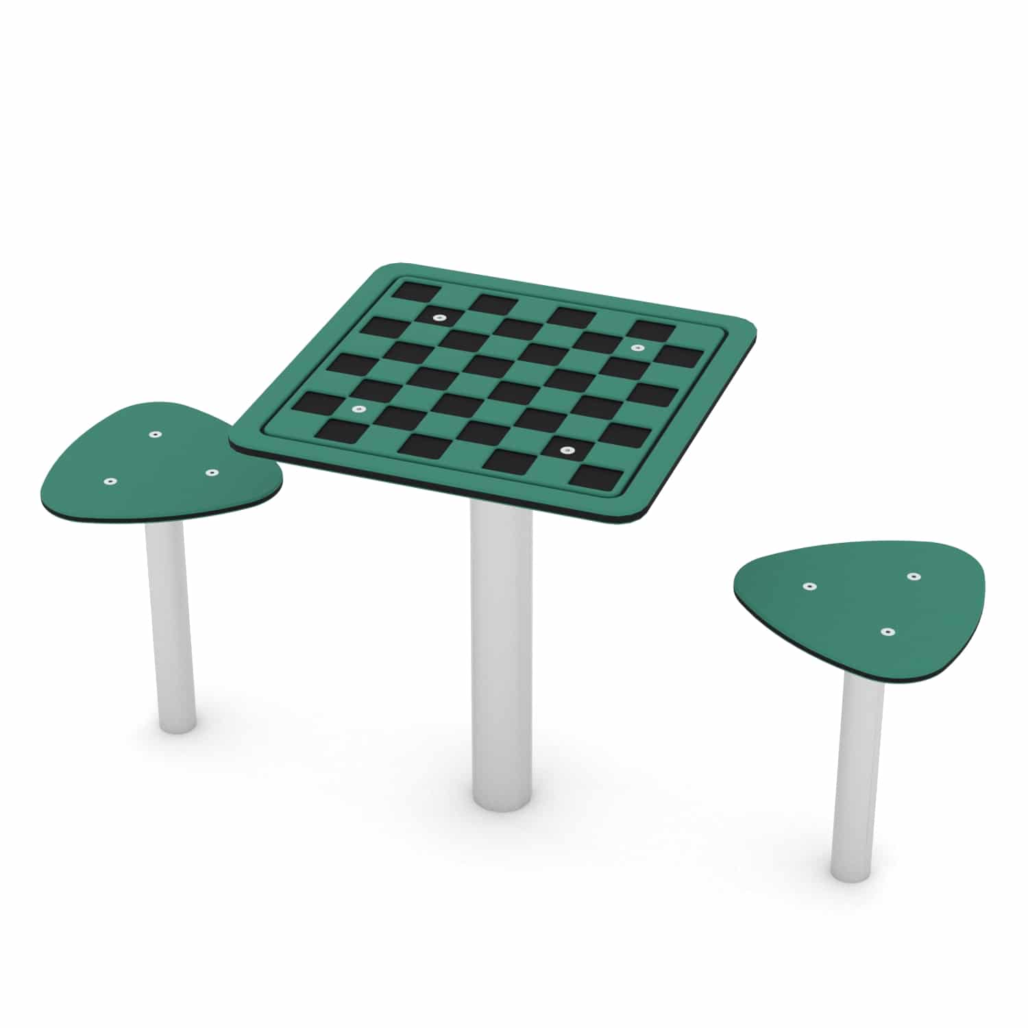 Tafel dambord 2 zitjes Recycled