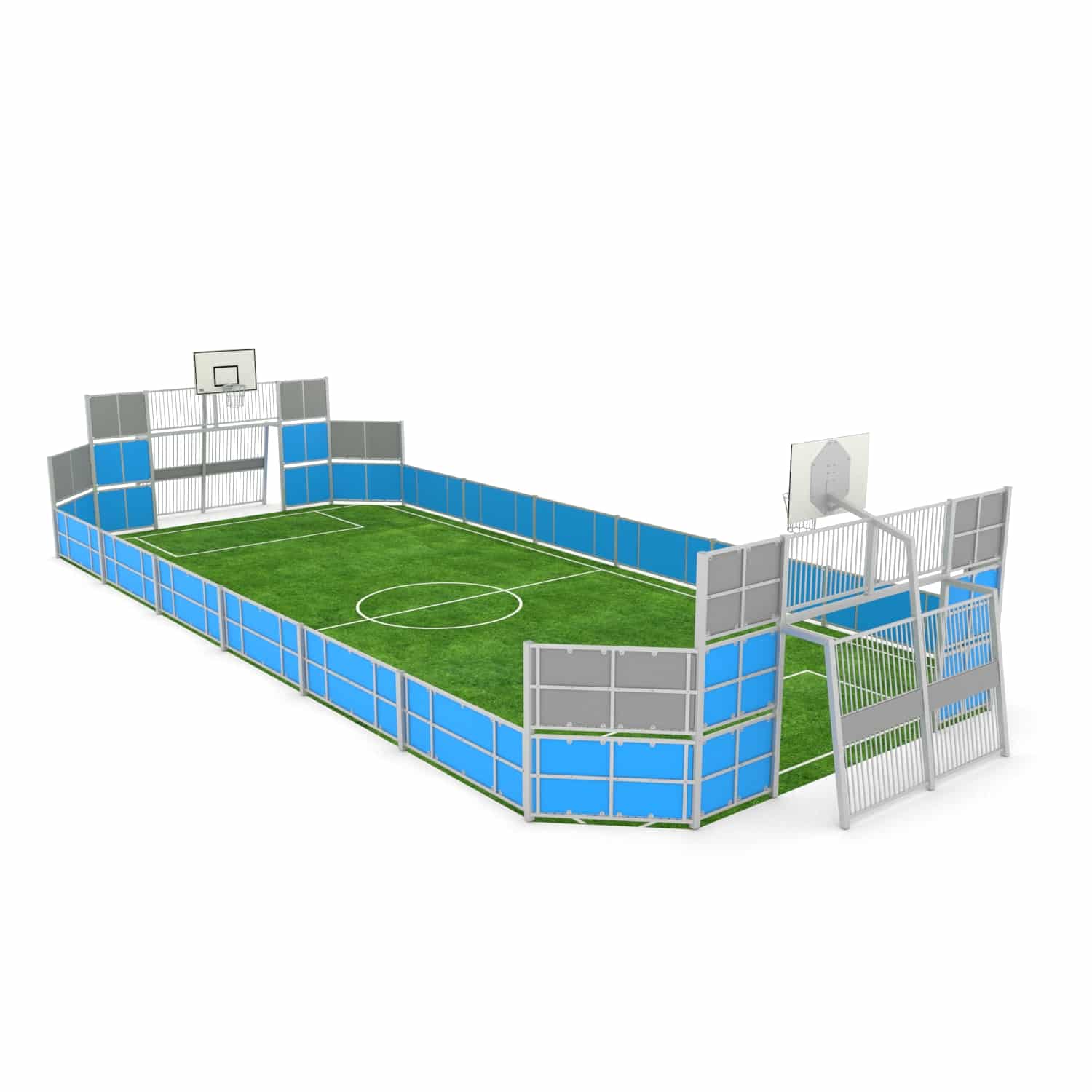 Multisport veld 9x21m - HDPE kunststof