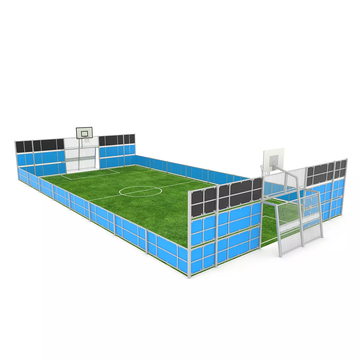 Terrain multisports 10 x 23 m - plastique HDPE