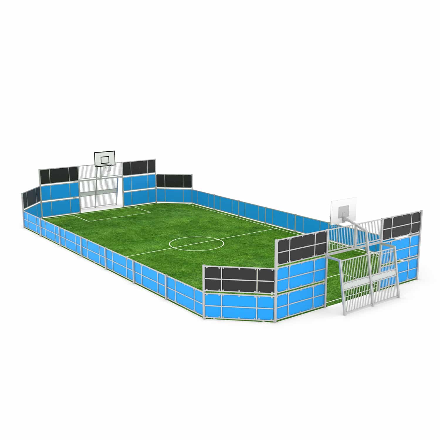 Multisport veld 11x25m - HDPE kunststof
