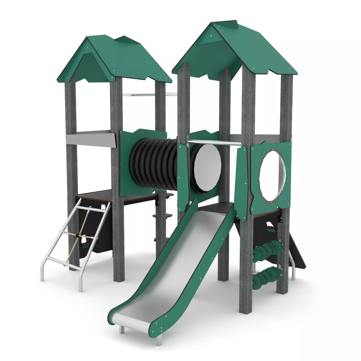 speeltoren dubbel met tunnel recycled