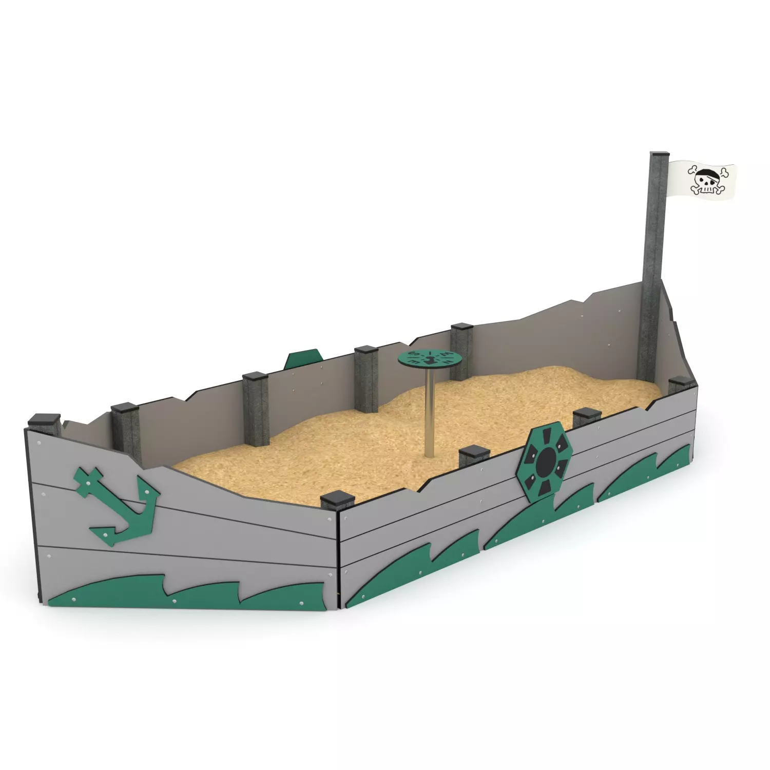 zandbak schip recycled