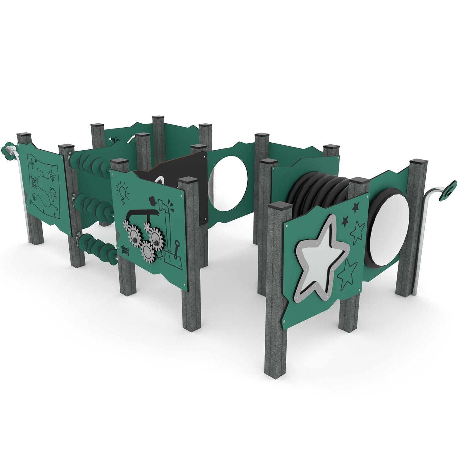 Speelpaneel combinatie laag met tunnel Recycled