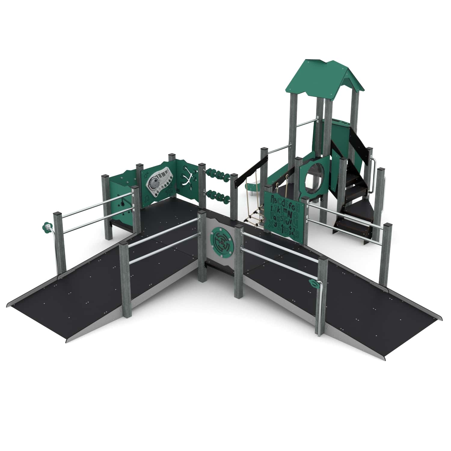 speelcombi laag met hellingen recycled