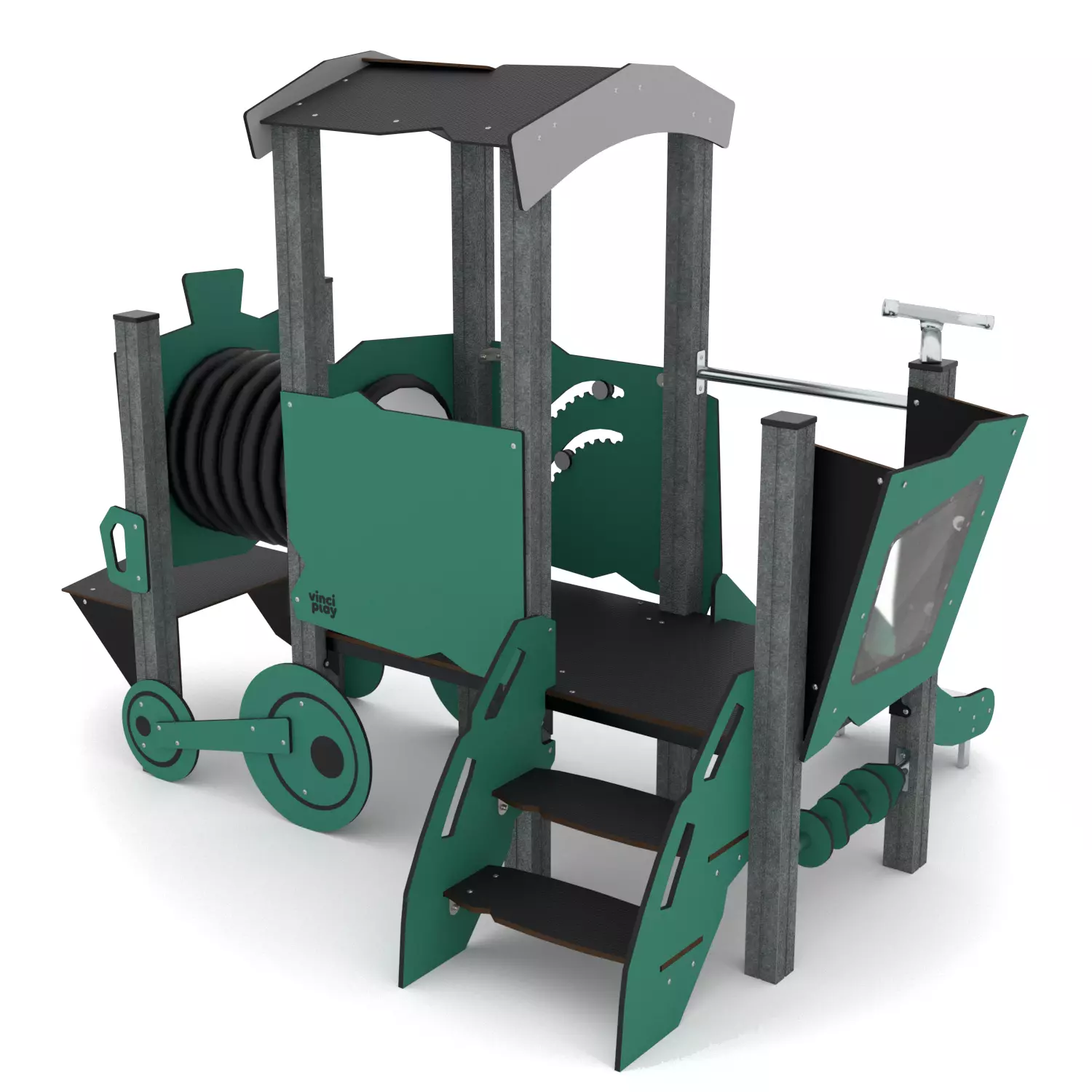 Treinlocomotief met glijbaan Recycled