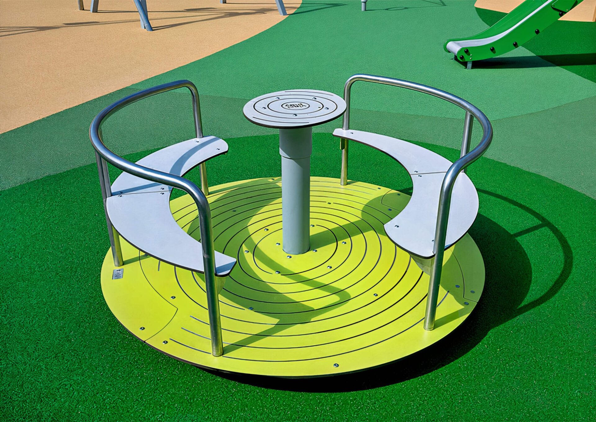 Hoop draaimolen in rubbervloer