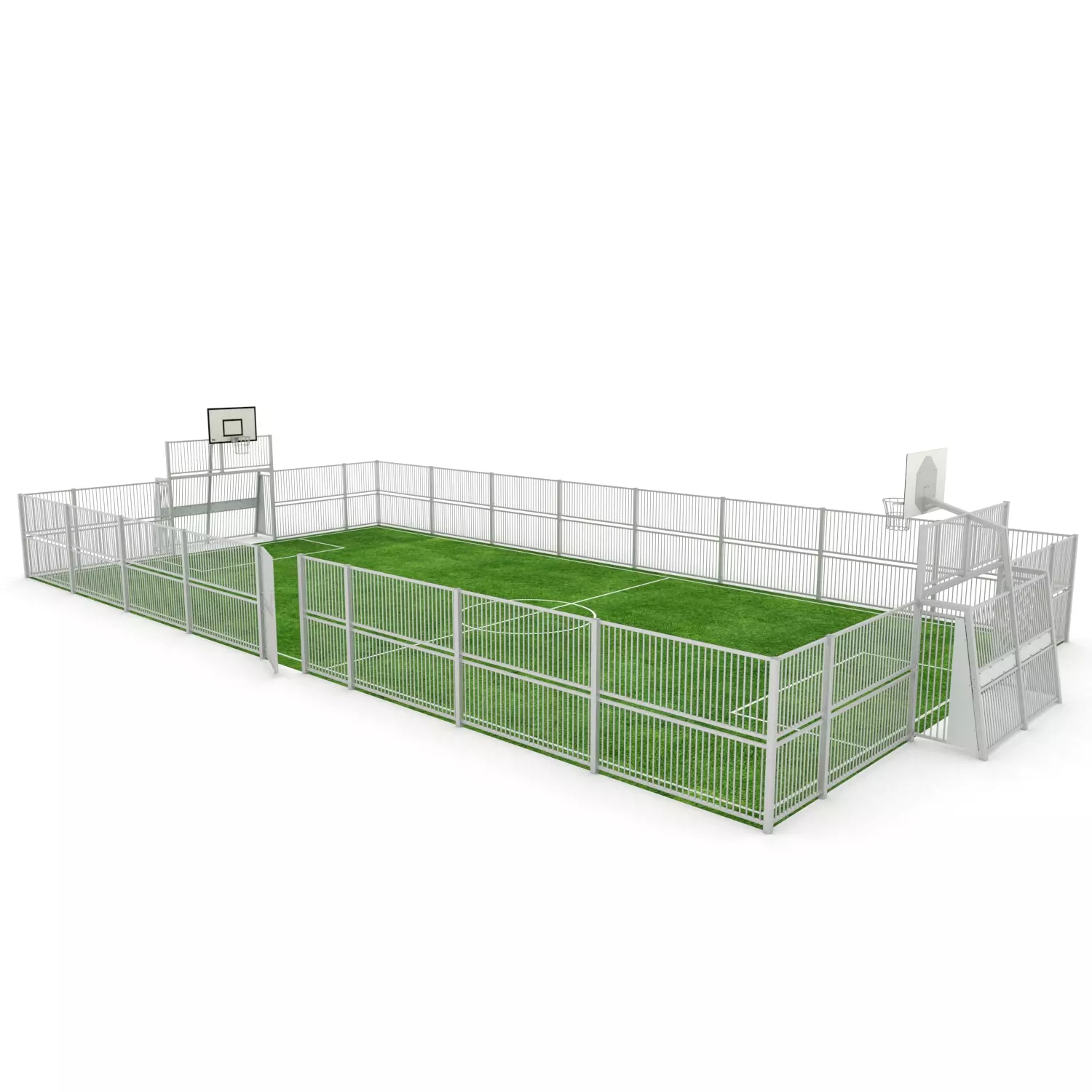 Multisport veld 10x23m - staal - H 2m - Afbeelding 2