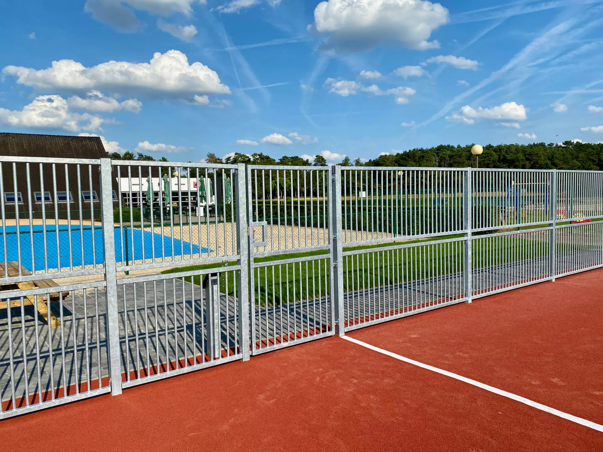 Multisport veld 10x23m - staal - H 2m - Afbeelding 6