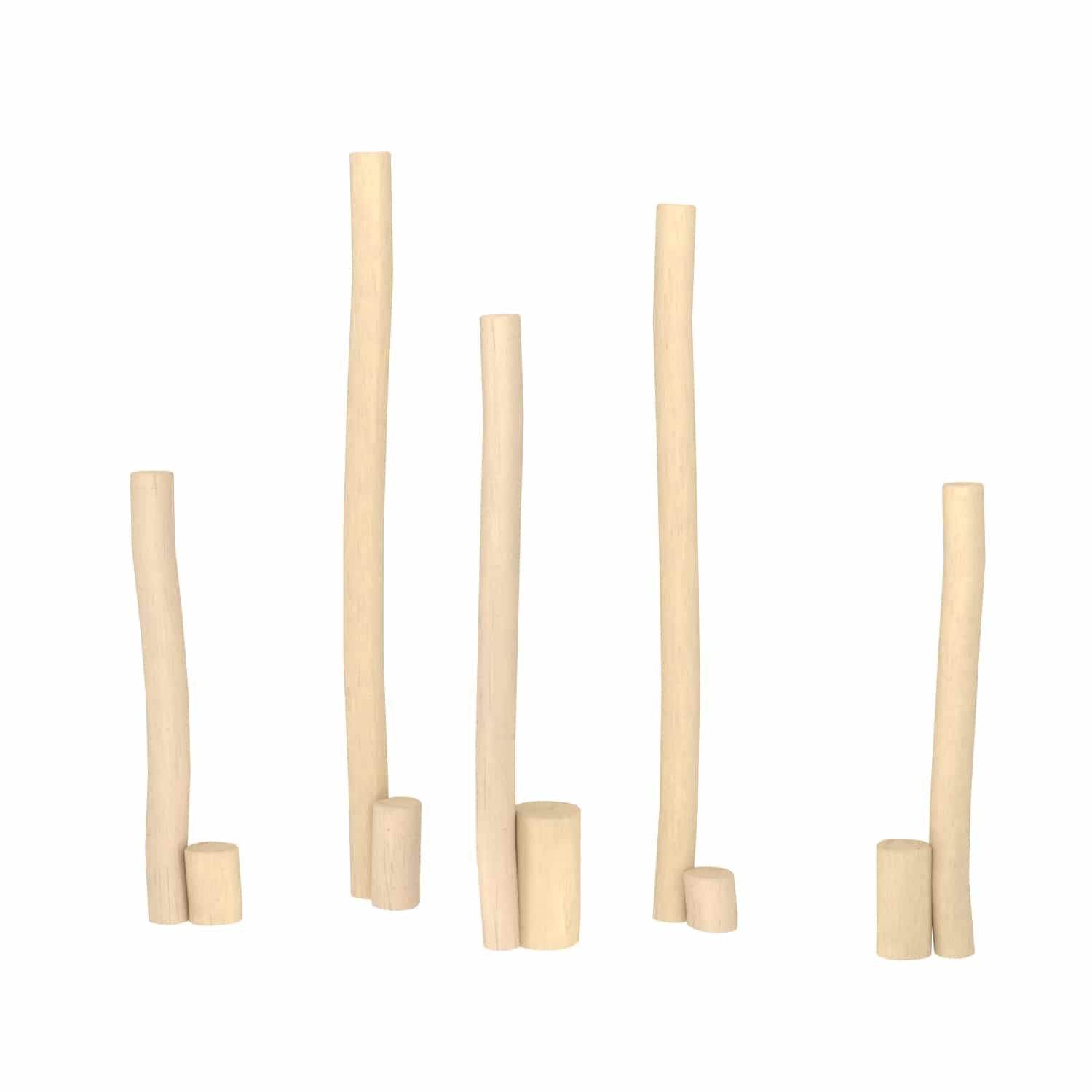 Robinia stelten - set van 5