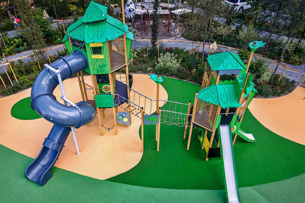 Jungle combinatie met gegoten rubbervloer topview