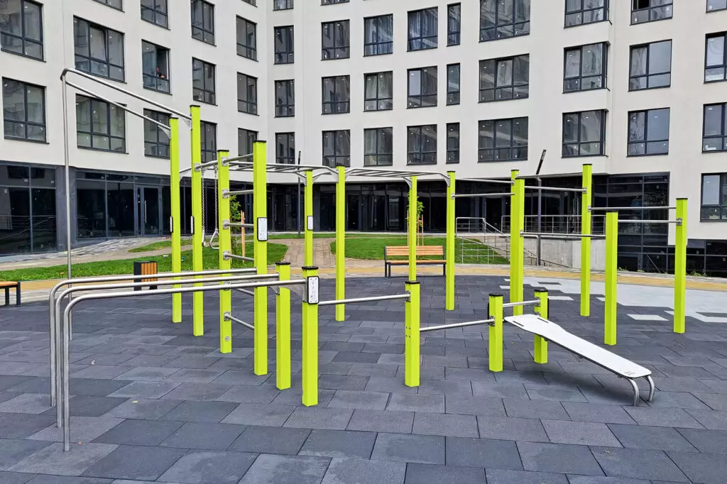 Calisthenics combinatie in limegreen kleur