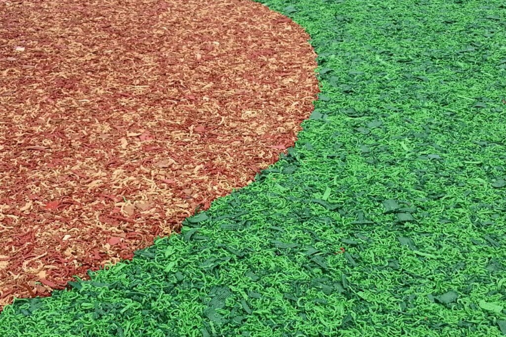 EPDM Mulch bruinmix en grasmix