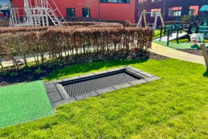 Rolstoeltoegankelijke trampoline UZ Gent