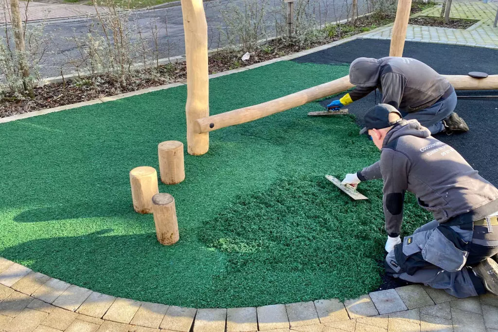 EPDM Mulch in uitvoering