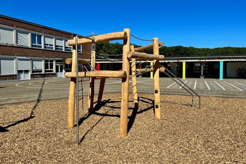 Robinia klimcombinatie met houtsnippers