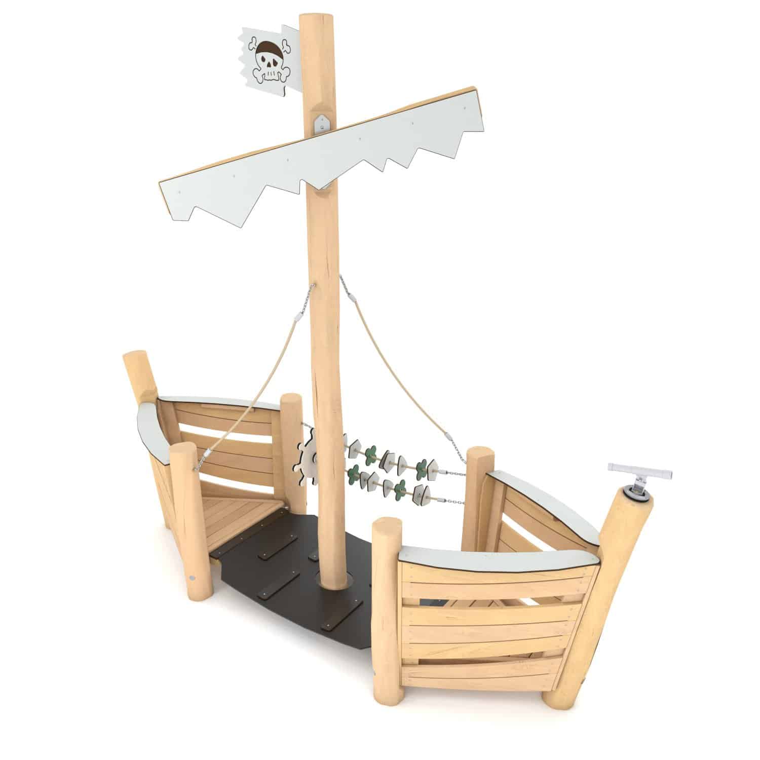 Robinia speelboot met platform