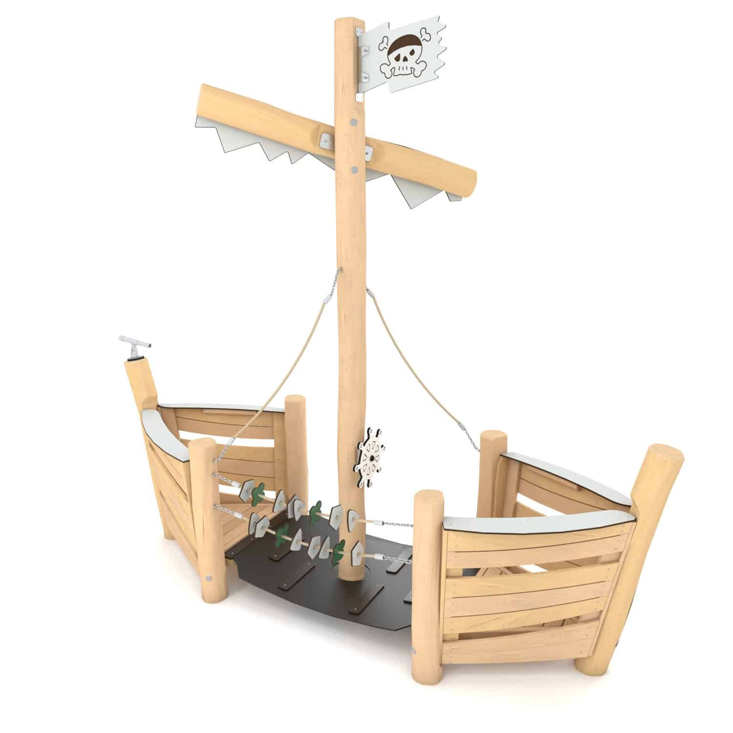 Robinia speelboot met platform