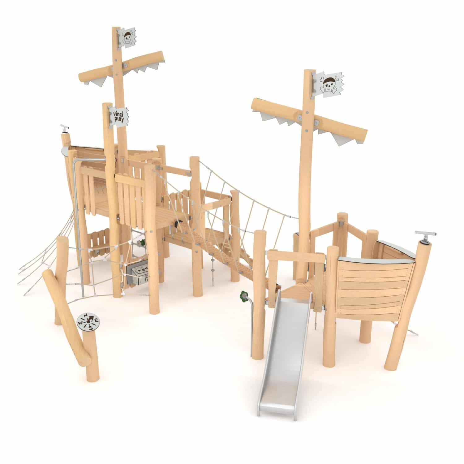 Robinia schip XL met hangbrug