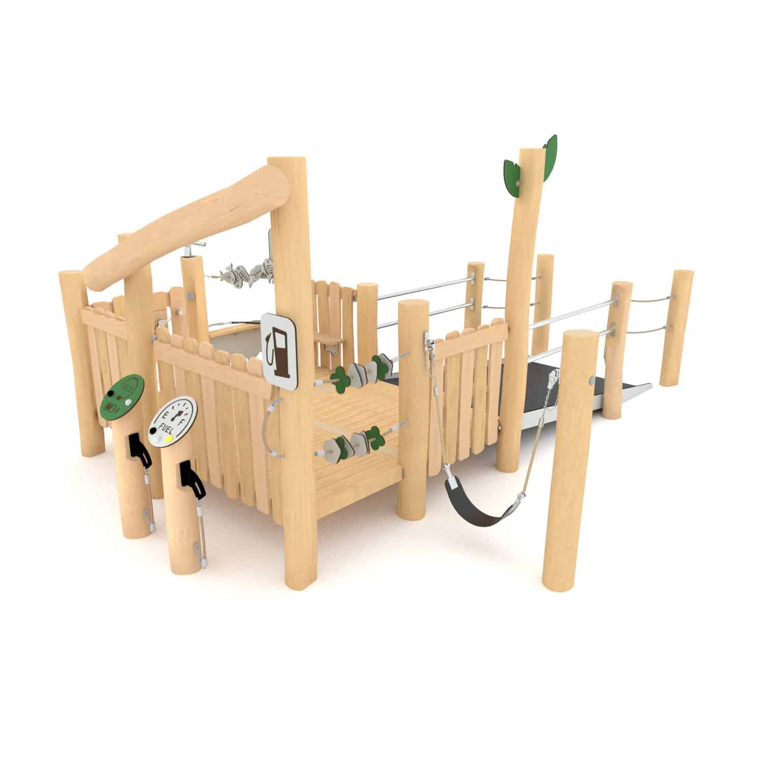 Robinia speelcombinatie met helling