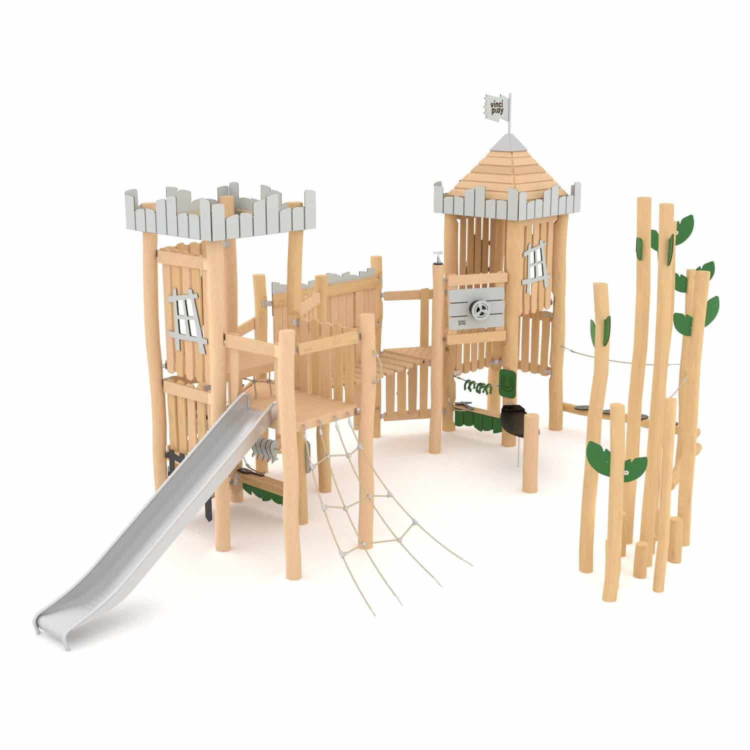 Robinia kasteel XL met balanceerparcours