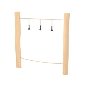 Robinia touwbrug met handgrepen mini