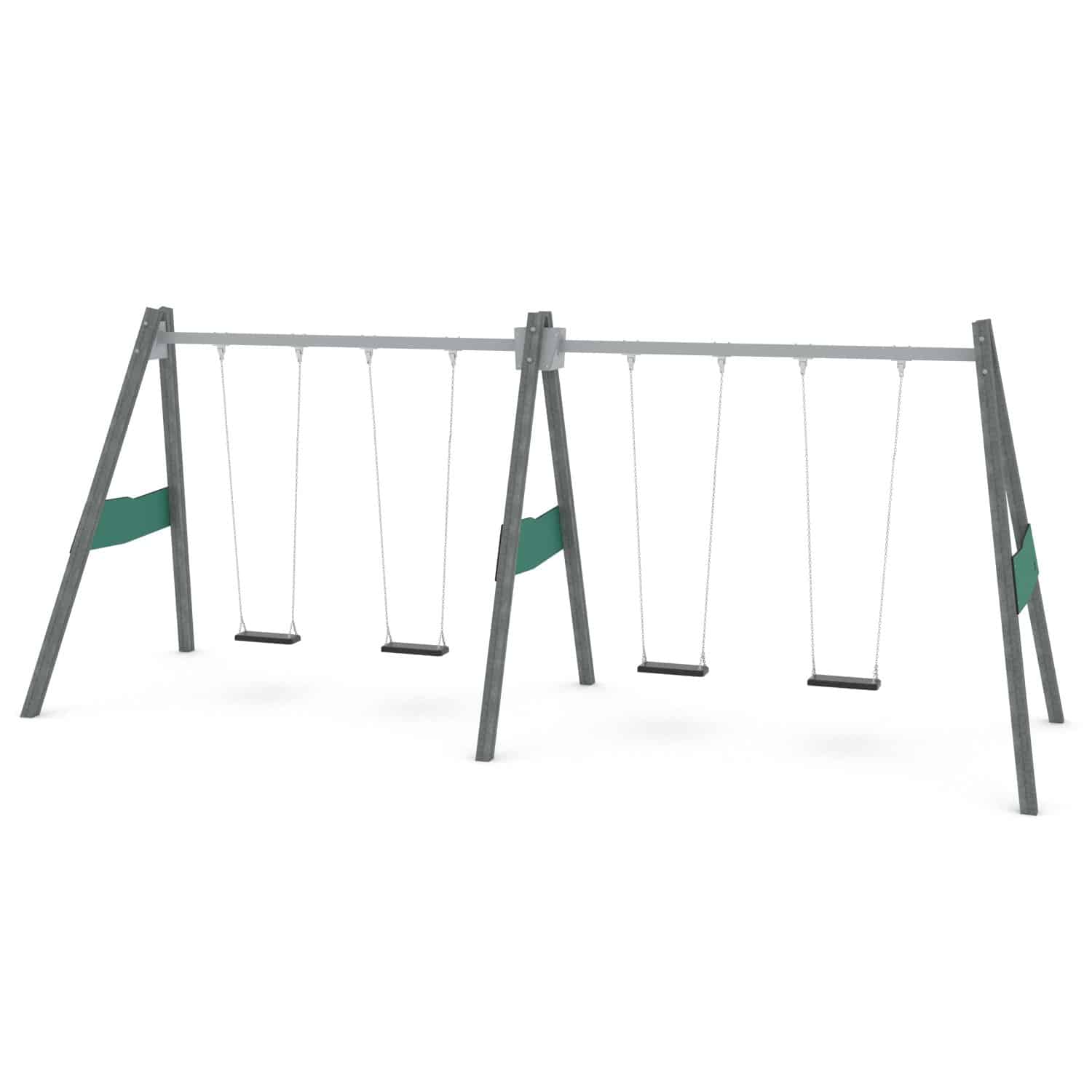 Schommel Recycled dubbel 4 zit H 250 cm