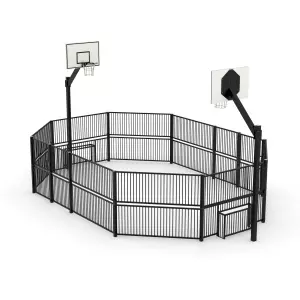 Pannaveld 6x10m - staal - zwart